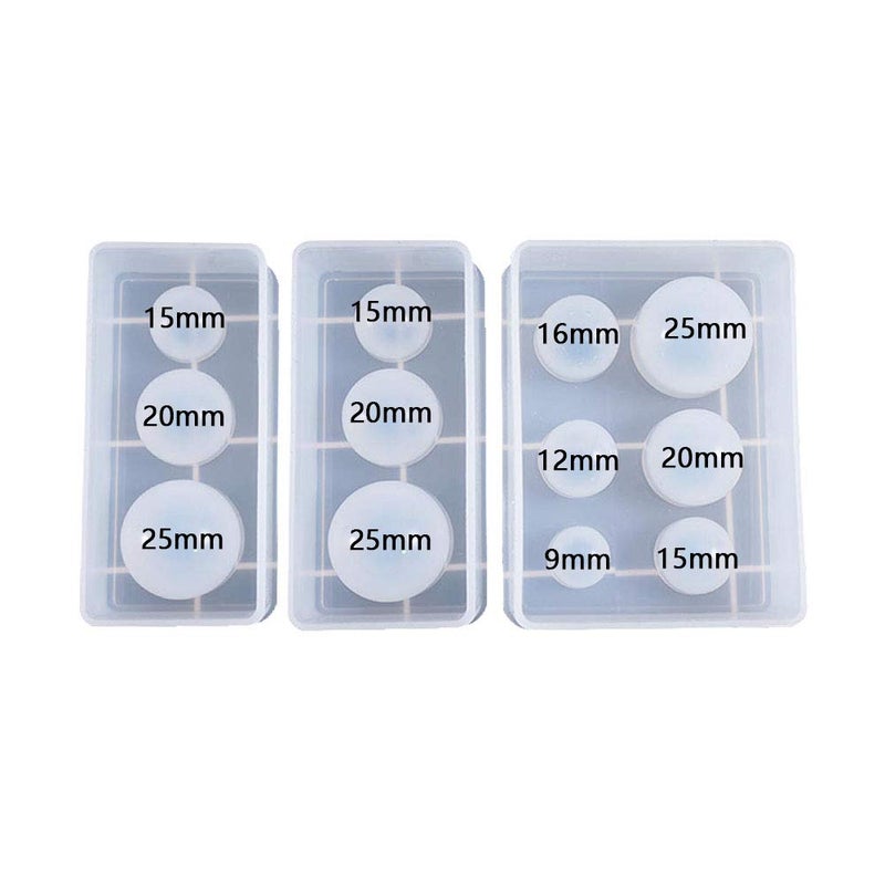 DyAi Silicone Ball Mold, DyAi 3pcs Resin Epoxy Mold, Universe Spheroid Moulds, Orbs Pendant Casting Molds for UV Resin Crafts, DIY Jewelry Making - Image 2